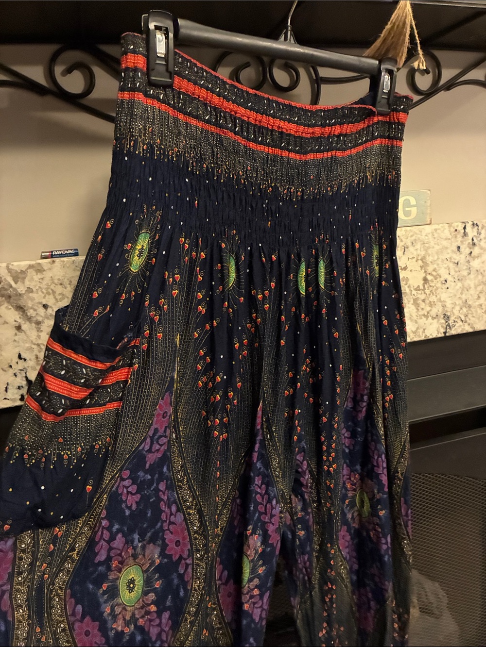 Peacock harem pants